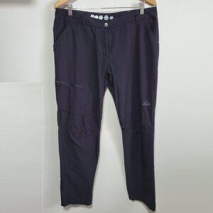 MCKINLEY Grindavik Nylon Stretch Hiking Pants 32.5" Straight Black Women's Large